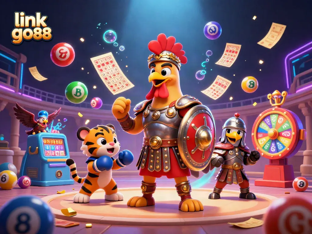 Engage with exciting games at link go88 featuring vibrant characters and dynamic elements in a casino setting.
