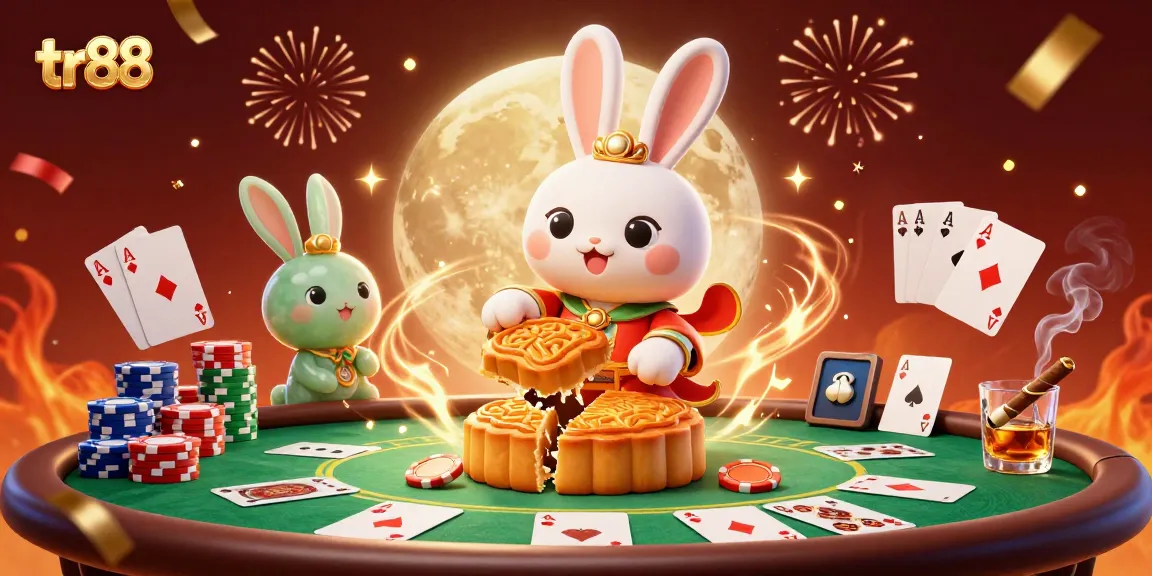 Win poker chips at tr88 by joining the moon rabbit's enchanting game on the lunar surface.